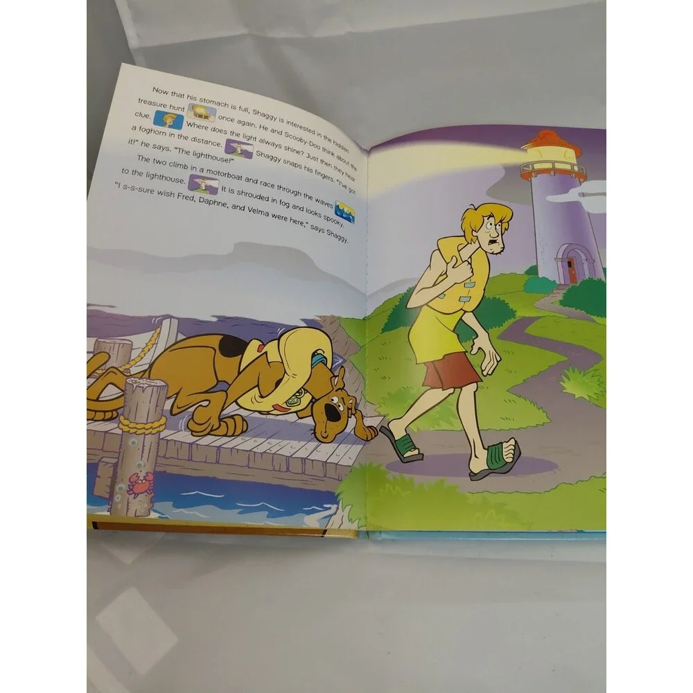 Scooby-Doo! MESSAGE IN A BOTTLE Interactive Play-A-Sound Book 2004 New Batteries